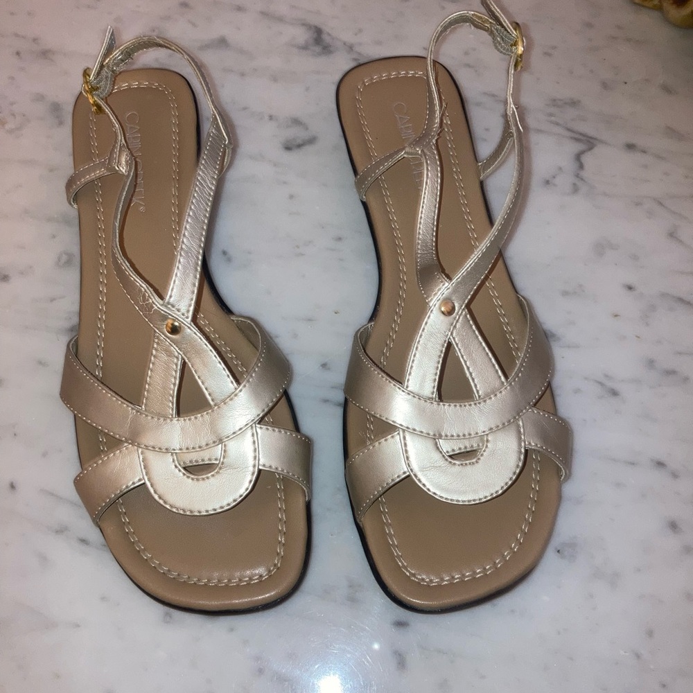 Gold sandals, Candle Creek, size 9